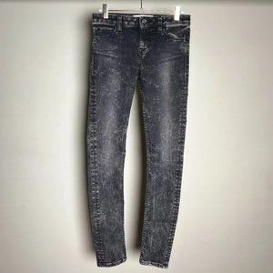 IRO Womens Black Marble Medium Wash Straight Leg Washed Denim Jeans Size 27